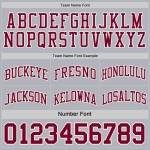 Custom Reversible Maroon Gray-White Double Side Basketball Jersey