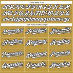 Custom Old Gold White-Navy Authentic Baseball Jersey