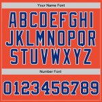 Custom Orange Royal-White Authentic Throwback Basketball Jersey