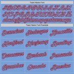 Custom Stitched Light Blue Light Blue-Red Sports Pullover Sweatshirt Hoodie