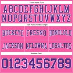 Custom Stitched Pink Purple-White Football Pullover Sweatshirt Hoodie