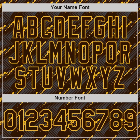 Custom Brown Gold 3D Pattern Design Slant Lines Authentic Baseball Jersey Custom Brown Gold 3D Pattern Design Slant Lines Authentic Baseball Jersey