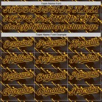 Custom Brown Gold 3D Pattern Design Slant Lines Authentic Baseball Jersey Custom Brown Gold 3D Pattern Design Slant Lines Authentic Baseball Jersey