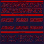 Custom Navy Red Pinstripe Fade Fashion Authentic Basketball Shorts