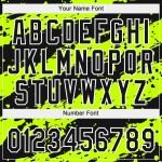 Custom Neon Green Black-White 3D Pattern Design Authentic Baseball Jersey