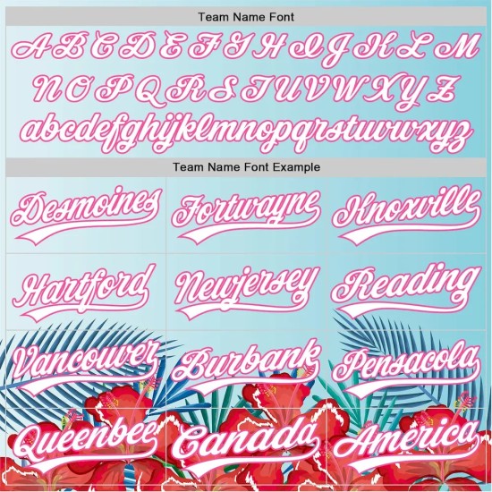 Custom Ice Blue White-Pink 3D Pattern Design Mother's Day Flower Authentic Baseball Jersey Custom Ice Blue White-Pink 3D Pattern Design Mother's Day Flower Authentic Baseball Jersey