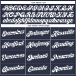 Custom Navy White-Gray Performance T-Shirt