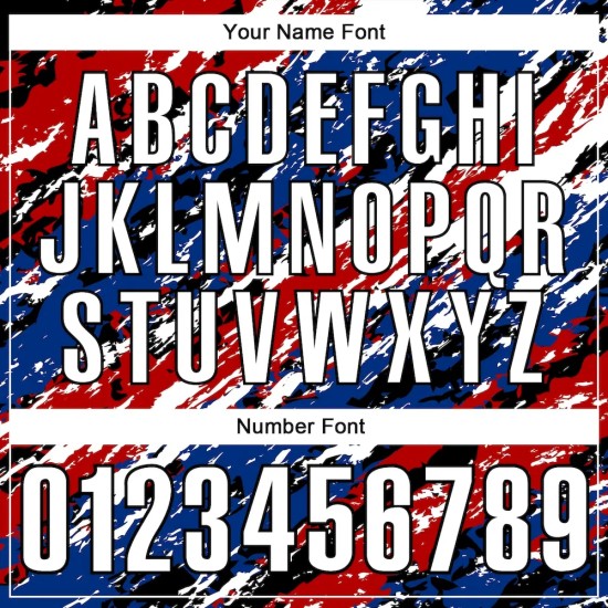 Custom Black Red-Royal 3D Bowling Abstract Grunge Art Performance Polo Shirt